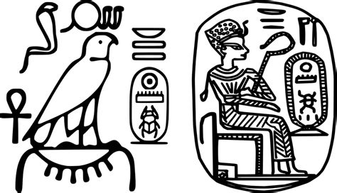Egyptian Hieroglyphics King · Free Vector Graphic On Pixabay