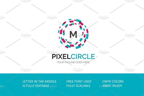 License type what are these? Pixel Circle V3 Logo #Circle#Pixel#Templates#Logo ...
