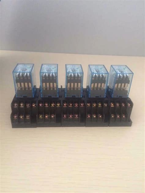 Buy 5 Sets Mini Relay My4nj 14 Pin 5a With Led