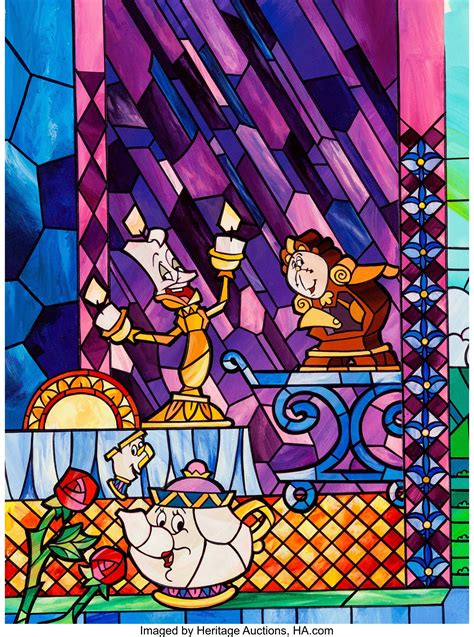 Beauty And The Beast Stained Glass 1971 X 1971 Cross Stitch Images