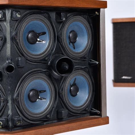 Restored Vintage 1983 Bose 901 Series V Speakers With Tulip Stands And