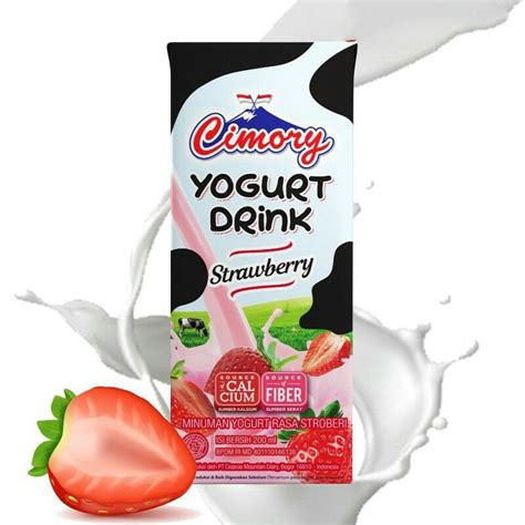 Jual CIMORY YOGURT KOTAK 200ML RASA STRAWBERRY PCS Shopee Indonesia