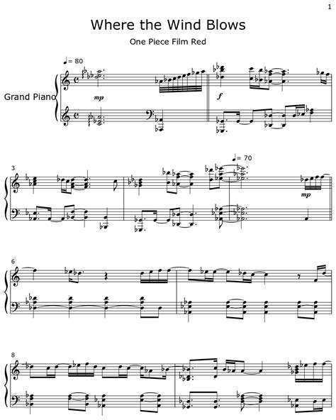 Where The Wind Blows Sheet Music For Piano