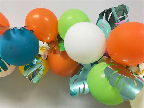 DIY Tropical Balloon Garland with Cricut - Everyday Party Magazine