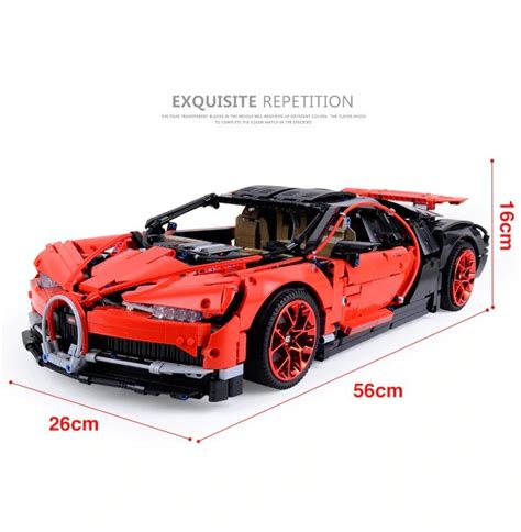 Technic Bugatti Chiron Red Race Car Building Blocks Shipping Worldwide Dhl