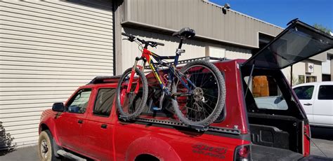 Camper Shell Side Mount Bike Racks Utilizing Unistrut Truck Bike