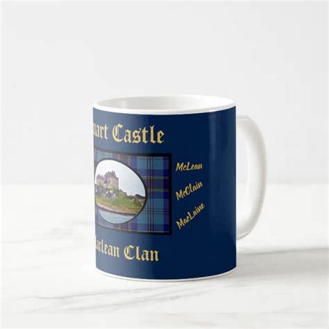 Elegant Maclean Clan Tartan And Duart Castle Coffee Mug Zazzle