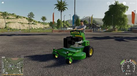 John Deere Stand On Mower V10 Fs19 Farming Simulator 2022 19 Mod