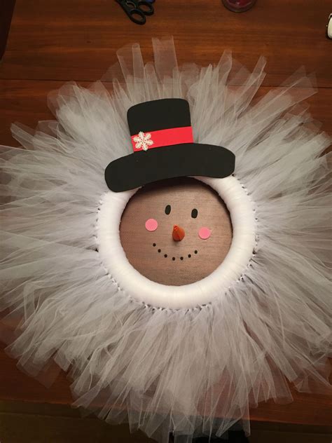 Snowman wreath ️☃️ ️ | Snowman wreath, Holiday, Snowman