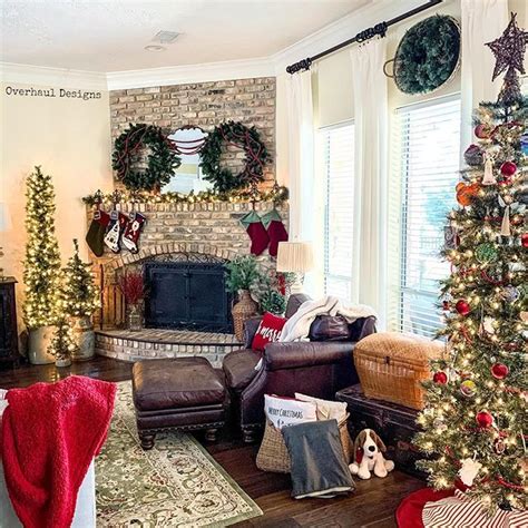 Cozy Christmas Living Room Decor Upside Down Christmas Tree Cozy