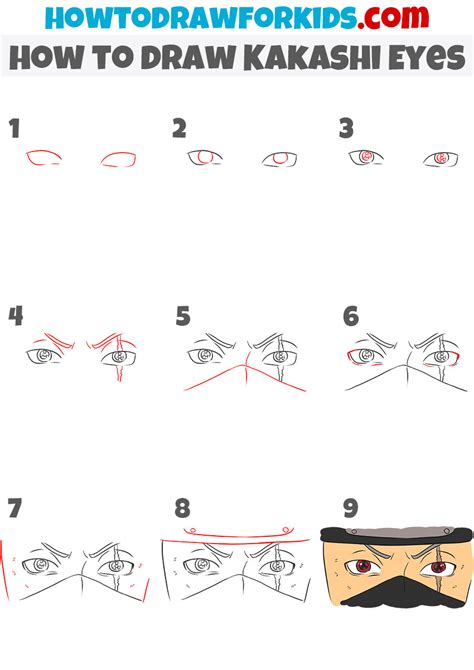 How To Draw Kakashi Eyes Easy Drawing Tutorial For Kids