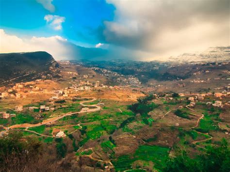 Lebanon Villages High Up In The Mountains Of Lebanon Editorial Image