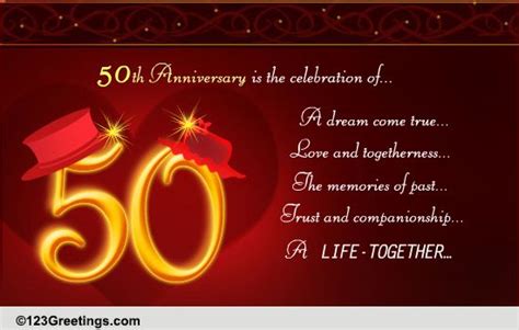 Share with your friends on facebook and whatapp. Congratulations On Golden Anniversary! Free Milestones ...