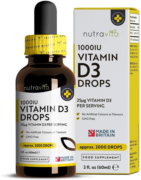 Vitamin D 10000 Iu Per 10 Drops 2000 Vegetarian Drops Of 1000 Iu