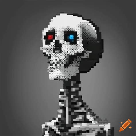 Pixel Art Skeleton On Craiyon