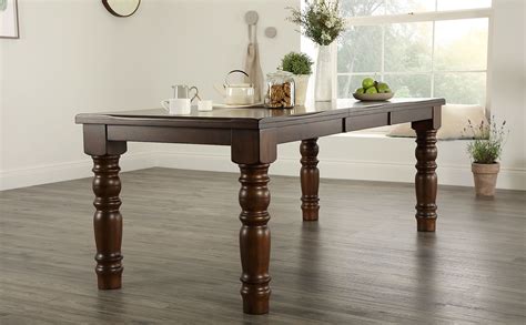 Padstow stone grey 120cm fixed top table £379.95. Hampshire Dark Wood 150-200cm Extending Dining Table ...