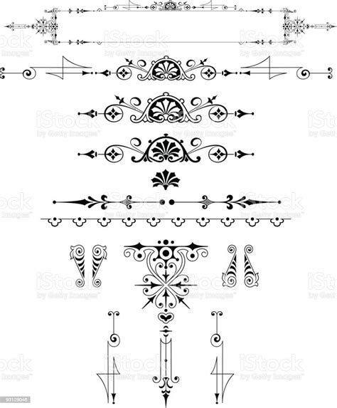 Vectorized Scroll Elements Stock Illustration Download Image Now