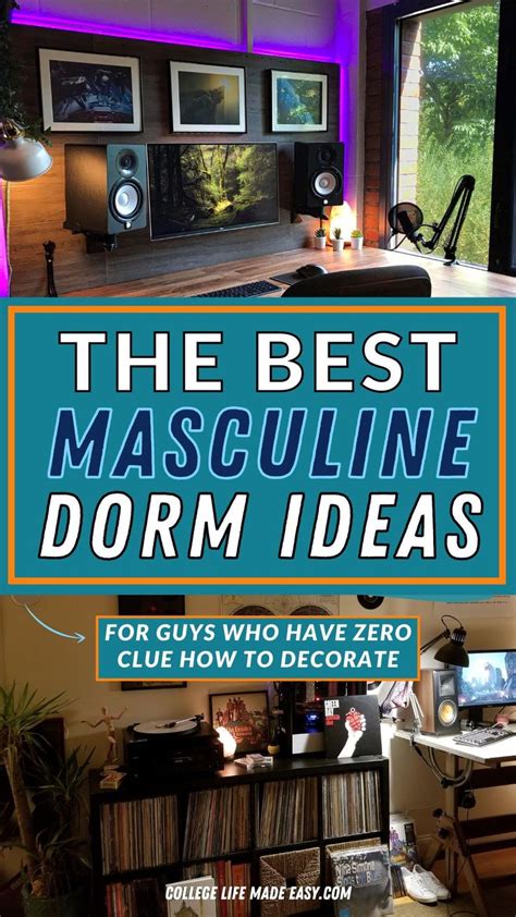 9 Cool Dorm Room Ideas For Guys So You Ll Actually Enjoy College College Dorm Room Decor