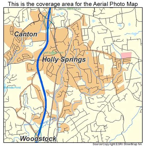 Aerial Photography Map Of Holly Springs Ga Georgia