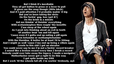 Eminem Lucky You Fast Verse Lyrics Youtube