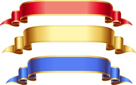 5 Gold Ribbon Banner Vector Images Red Ribbon Banner Vector Gold