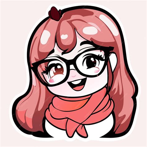 Premium Vector Cute Chibi Girl Hand Drawn Cartoon Sticker Icon