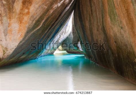 Famous Beach Rock Formation Called Bath Stock Photo Edit Now 674213887