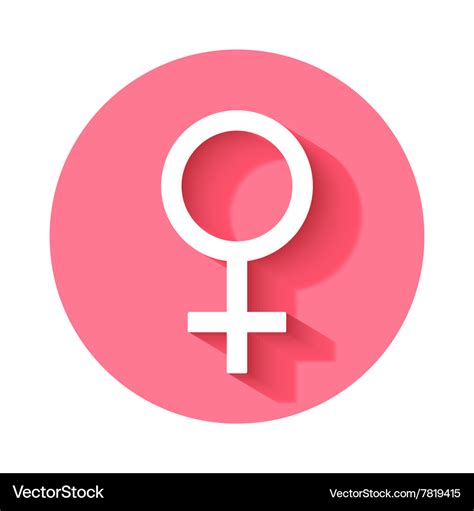 Female Gender Symbol Icon Royalty Free Vector Image