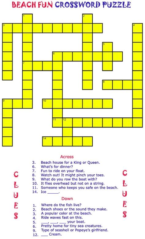 Easy printable crossword puzzles are great for those who think crossword puzzles are too hard, or those who are new to solving crosswords. Crossword Puzzles for Children | Activity Shelter