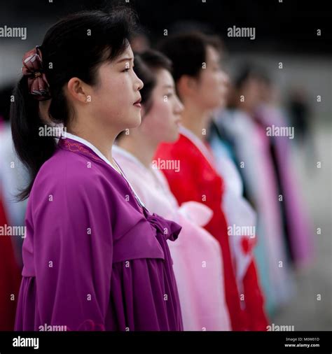 North Korean Women Paying Respect To Kim Il Sung In Mansudae Grand