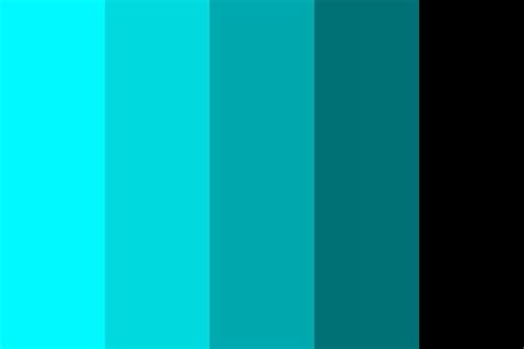 Reverse Monochromatic Cyan Color Palette Cyan Colour Monochromatic