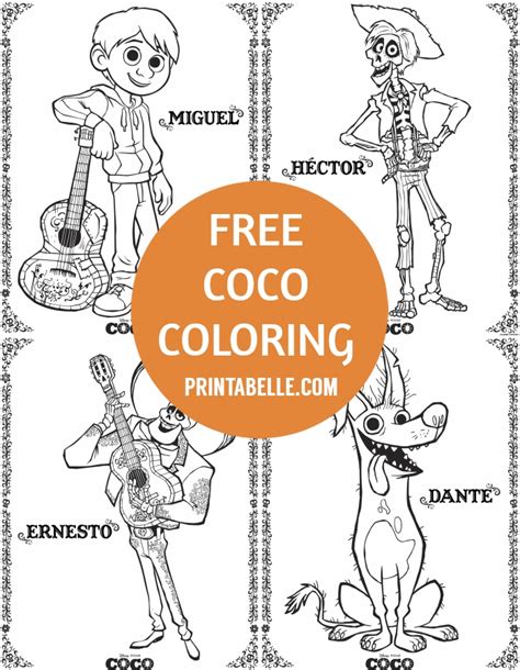 Have fun with your child! FREE Coco Coloring Pages | Printable Party Games and more