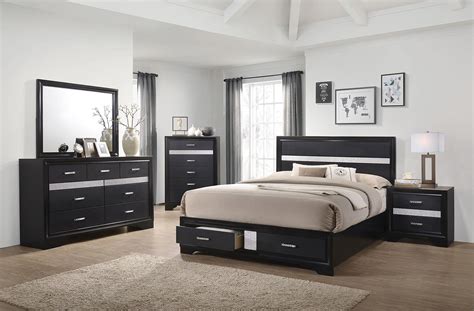 All which collectively make your stay more comfortable. Coaster Miranda Bedroom Set - Black 206361Q-Bed-Set at ...