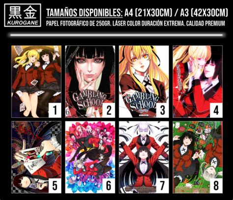 Poster De Papel Kakegurui A4a3 Kurogane Fanstore