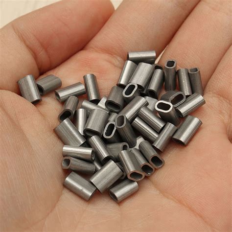 50pcs 304 Stainless Steel Cable Crimp Sleeve Ferrule For Wire Rope