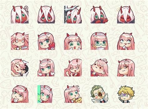 Pin By Zero Two On Darling In The Franxx Cute Stickers Kawaii