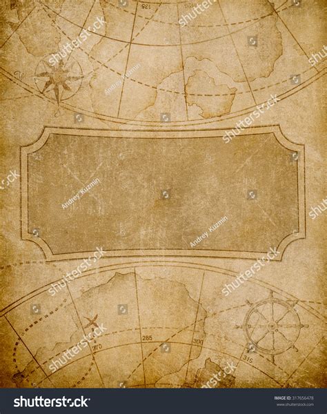 Old Map Cover Template Background ภาพประกอบสต็อก 317656478 Shutterstock
