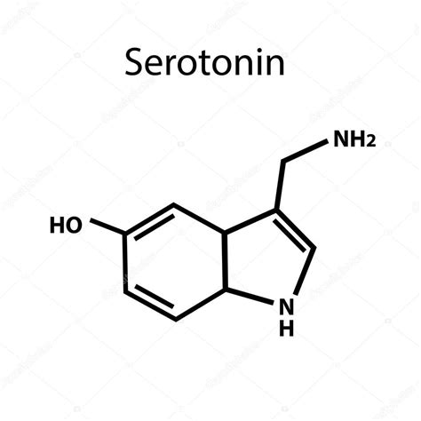 La Serotonina Es Una Hormona Una Fórmula Química Ilustración Vectorial Sobre Fondo Aislado 2022