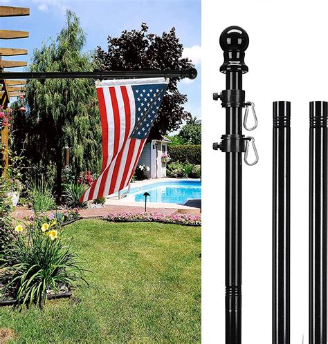 Flag Pole 6ft Black Flag Pole For House Porch Rust Stainless Etsy