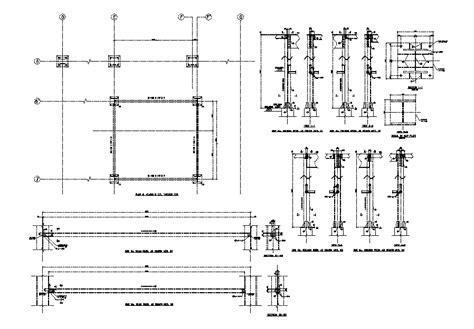 Column Beam Section Cad Drawing Dwg File Cadbull