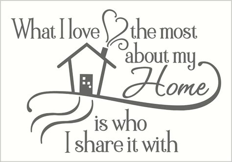 What I Love Most About My Home Quotes Wall Letters Vinyl Decal