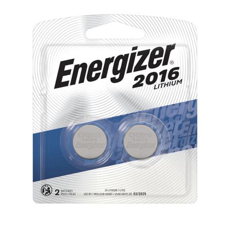 Energizer 2016 3 Volt Electronic Watch Battery 2 Pack 2016bp 2 The
