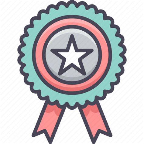 Achievement Badge Bookmark Favorite Medal Ribbon Star Icon
