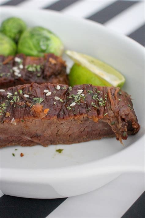 The searing should only take 30 seconds once the water in the instant pot has come to temperate, submerge the steaks in the water. Instant Pot Asian Flank Steak Recipe