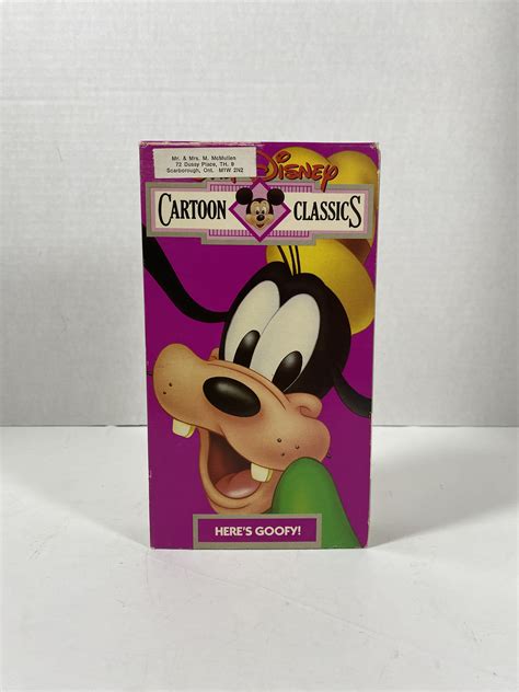 Vintage 1987 Walt Disney Cartoon Classics Heres Goofy Vhs Etsy