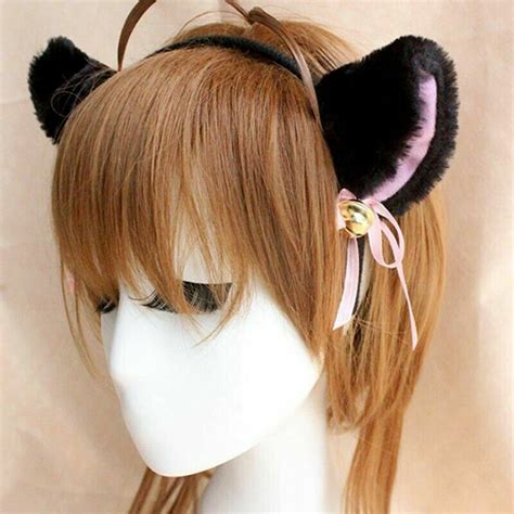 Women Party Halloween Cat Fox Ears Headband Costume Fur Anime Neko