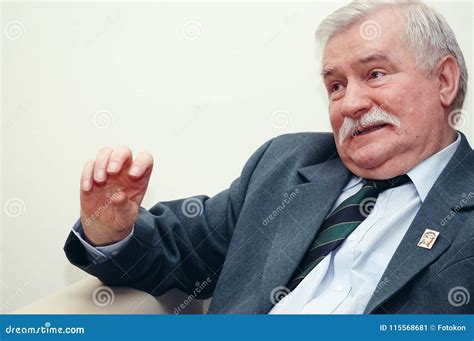 Portrait Of Lech Walesa Editorial Photo Image Of Peace 115568681
