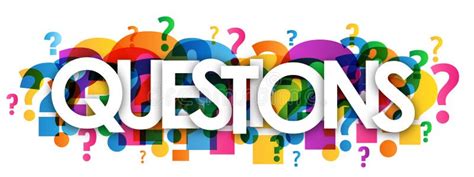 Questions Colorful Overlapping Question Marks Banner Stock Vector