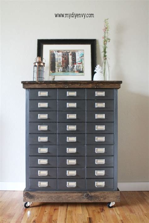 File cabinets don't have to be boring! Metal Filing Cabinet Makeover - My DIY Envy | File cabinet ...