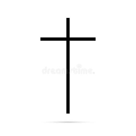 Pictogram Christelijk Kruisje Instellen Symbool Van Het Christendom Op Een Witte Achtergrond